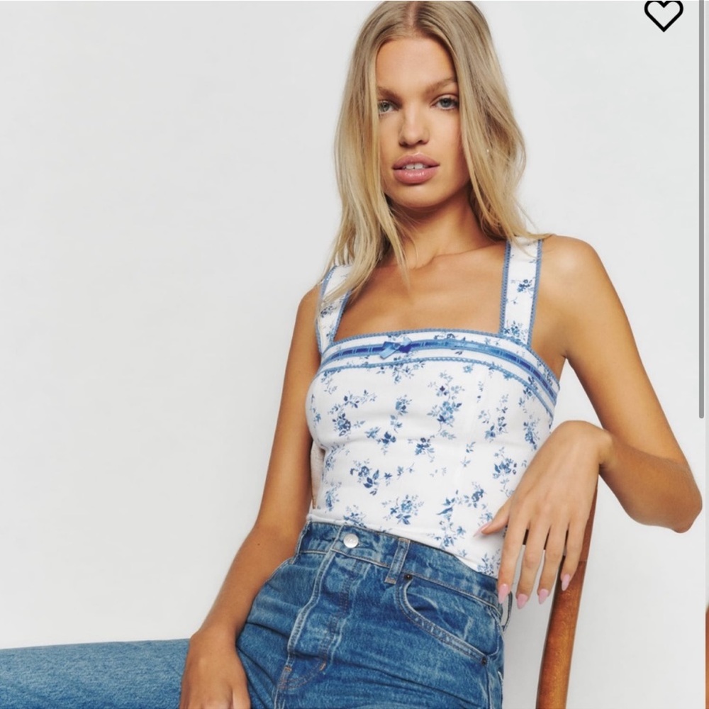 Reformation Eloise Linen Top